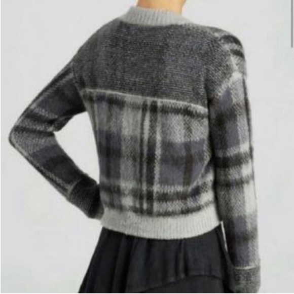 Free People Oh My Plaid Sweater Jacket L full zip lined - Picture 5 of 7